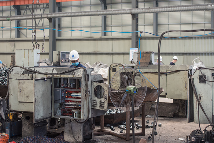 晋中网架配件-锥头加工车间