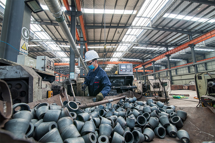 晋中网架配件-锥头加工车间